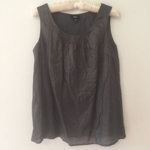 Deep Green Tank Top with Gold Specks